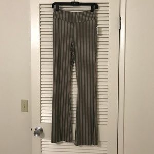 Striped boot cut leggings/yoga pants